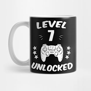 Level 7 Unlocked  Video Gamer 7th Birthday Mug